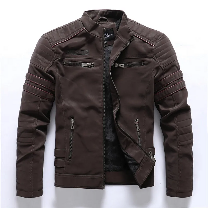Lune London | Motorcycle jacket - Slim Fit - Fleece lining - Quilted details - Zipper pockets