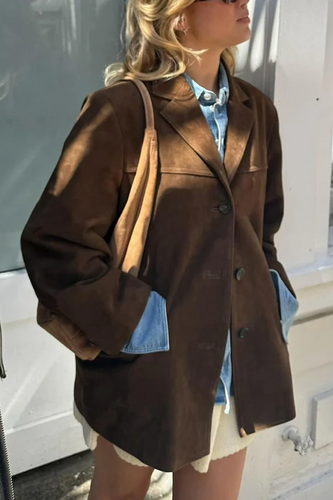 Lune London | Vintage long sleeve women's jacket with lapel collar and buttons