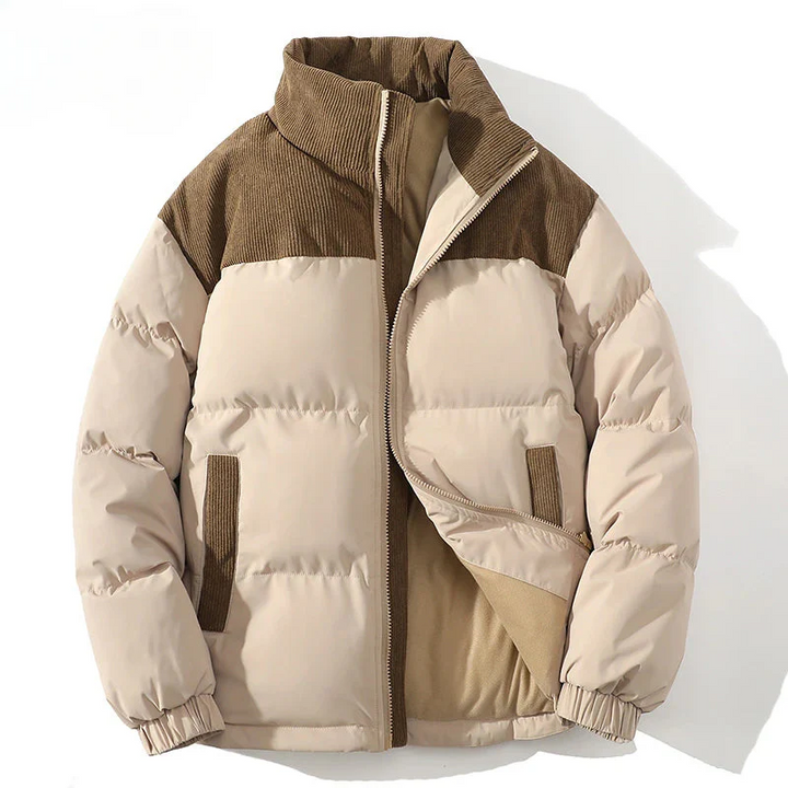 Lune London | Puffer Jacket - Quilted Lining - Corduroy Seam - Hip Length - Elastic Cuffs