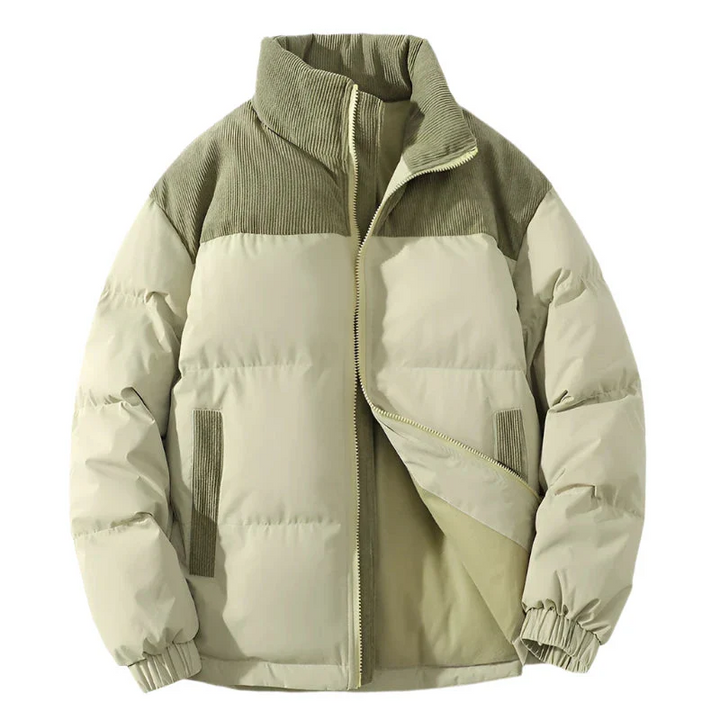 Lune London | Puffer Jacket - Quilted Lining - Corduroy Seam - Hip Length - Elastic Cuffs