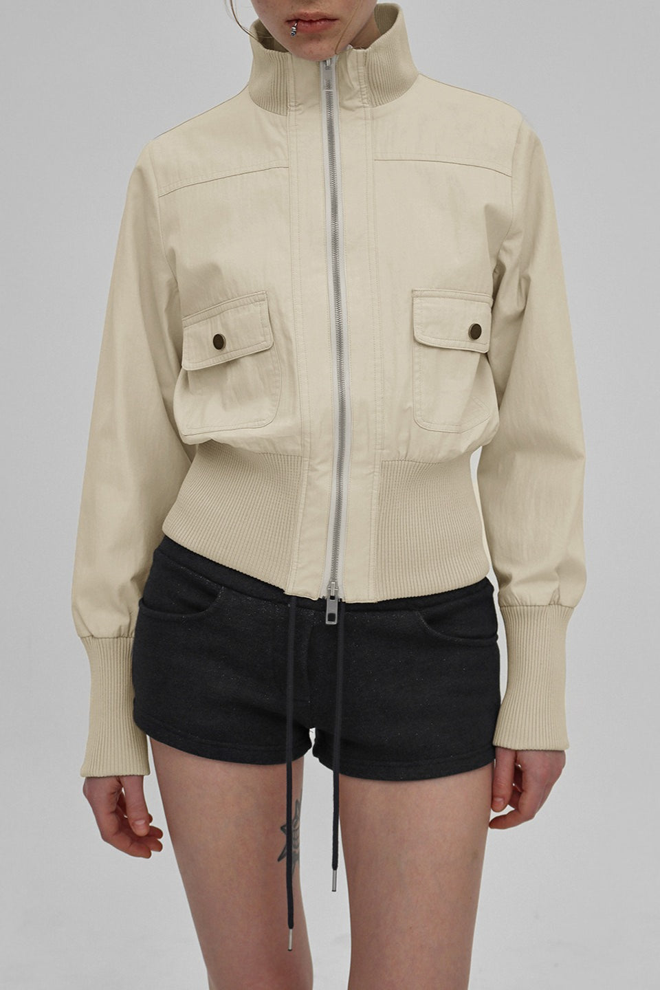 Lune London | Belted Stand Collar Jacket