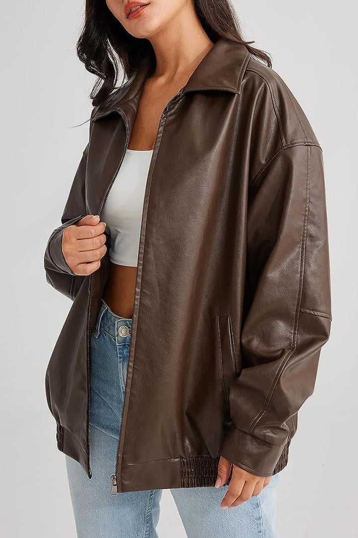 Lune London | Leather Bomber Jacket