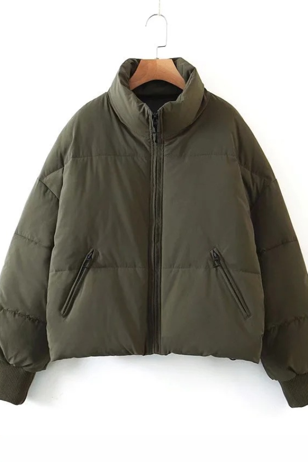 Lune London | Collars Zipper Pocket Thick Warm Cotton Jacket