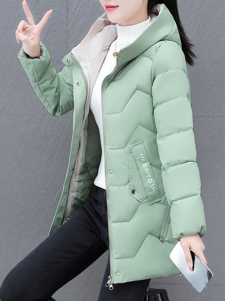 Lune London | Long Casual Women's Down Jacket with Hood