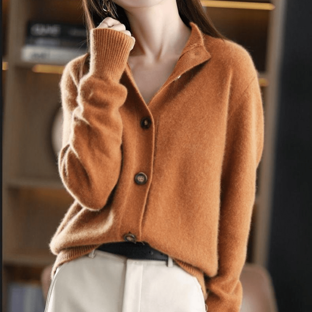 Lune London | Cozy Cashmere Knit Cardigan Pullover