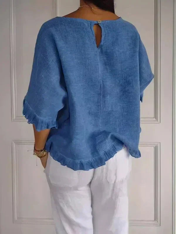 Lune London | Linen shirt with ruffle