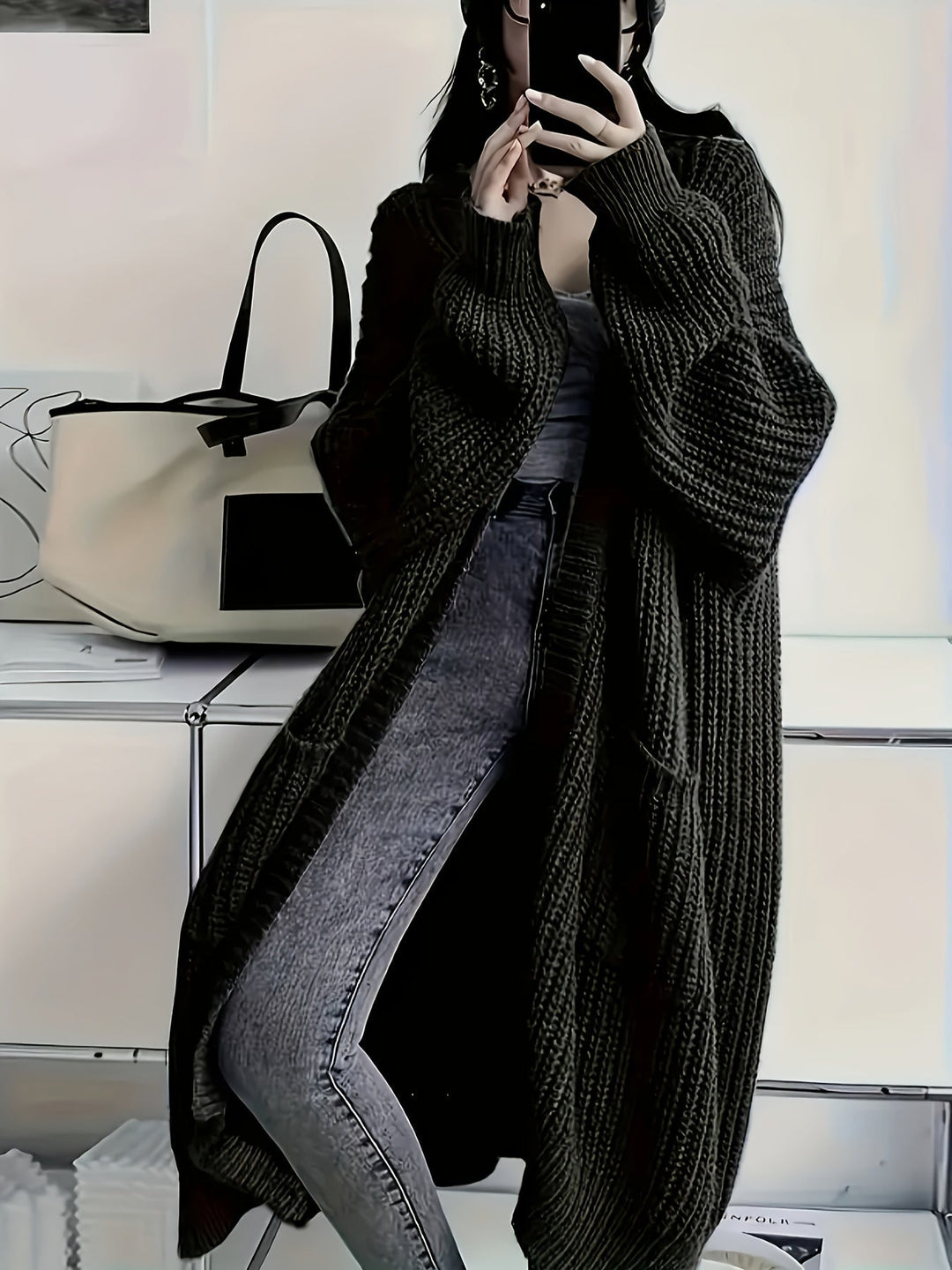 Lune London | Cozy knit cardigan with belt for women