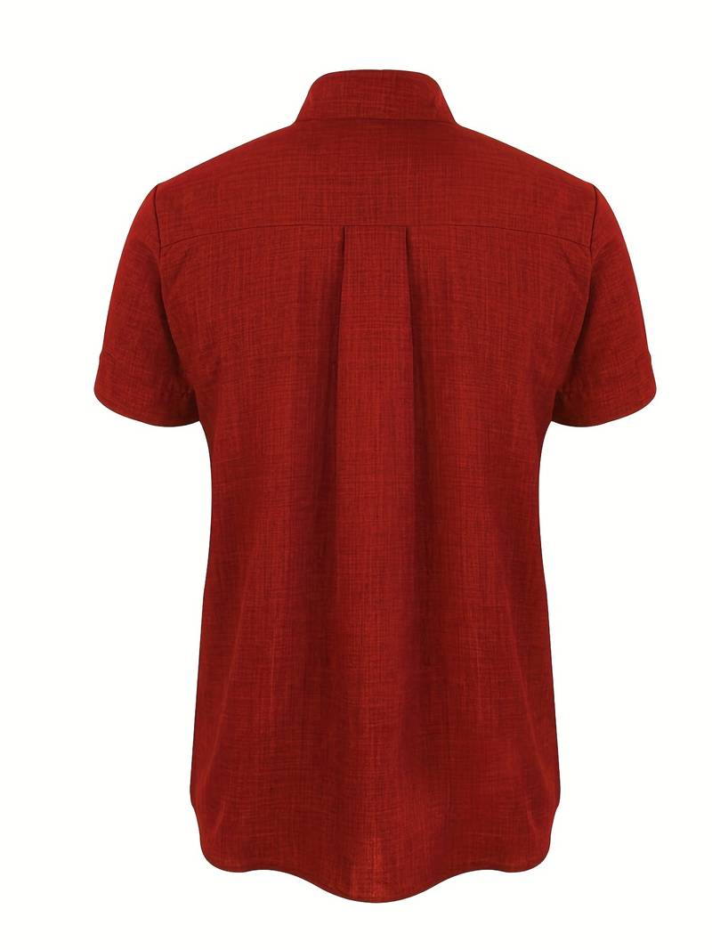 Chic und Stil | Classic Casual Short Sleeve Shirt with Buttons for Men