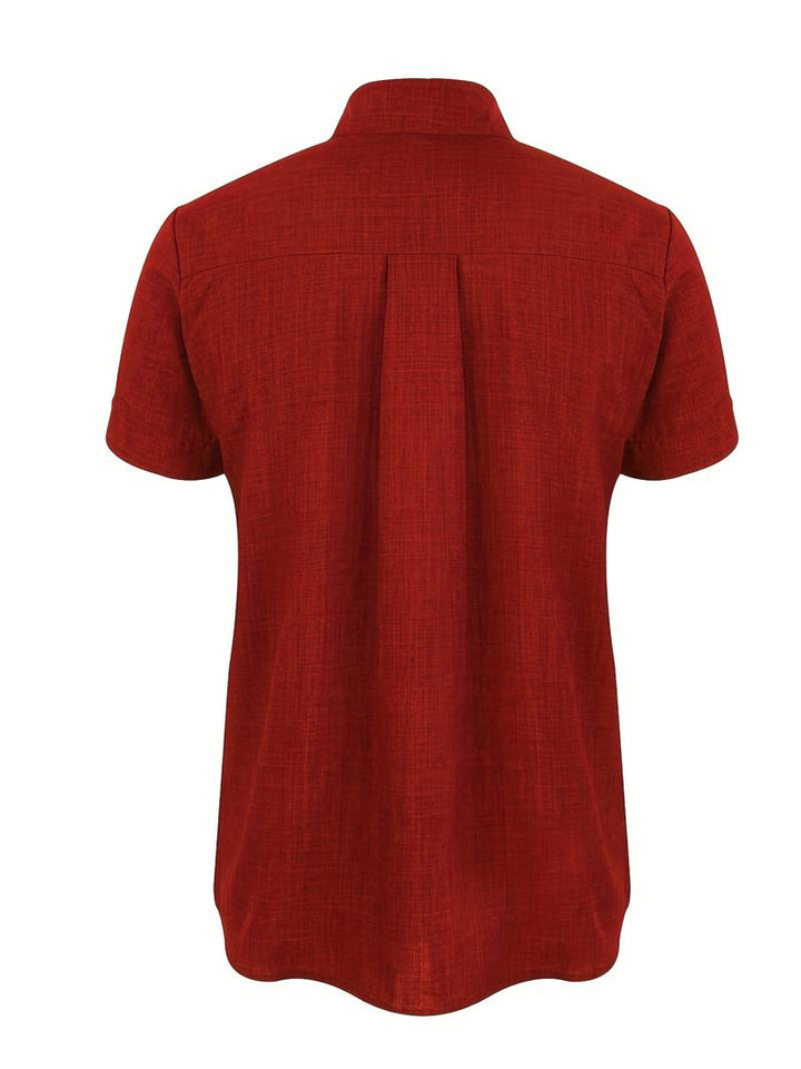 Chic und Stil | Classic Casual Short Sleeve Shirt with Buttons for Men