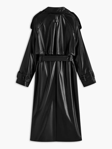 Lune London | Faux Leather Long Jacket