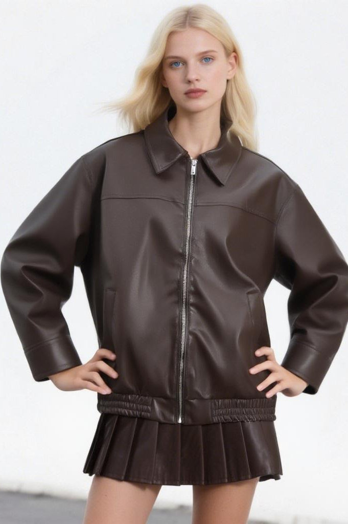 Lune London | Leather Casual Blazer