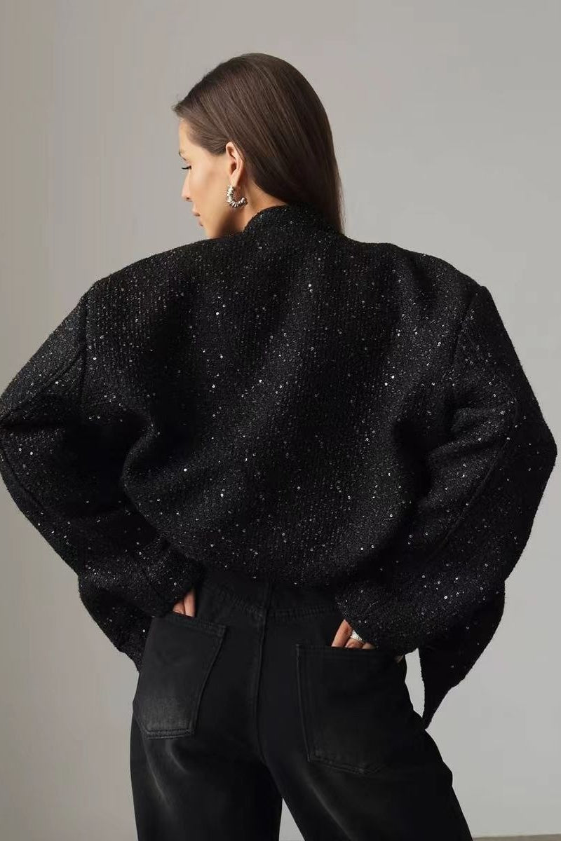 Lune London | Embellished short bomber jacket