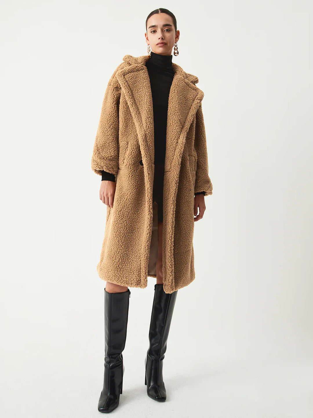 Lune London | Double Pocket Flurry Longline Fleece Jacket