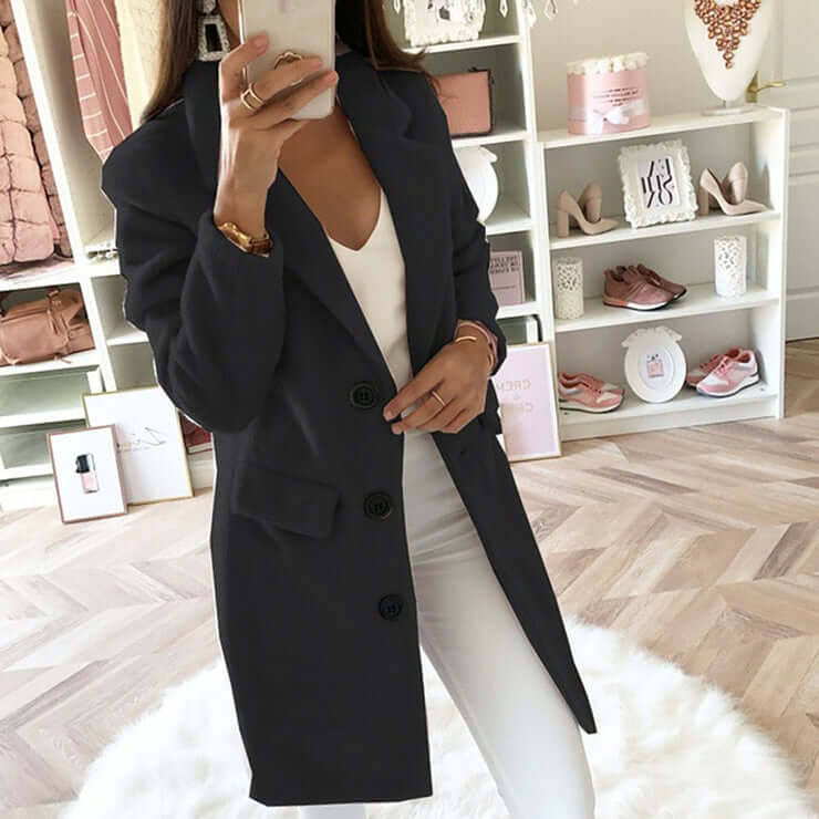 Lune London | Women's Double-Breasted Wool Coat