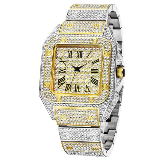 Lune London | MISSFOX Square Watch Ice Out For Men