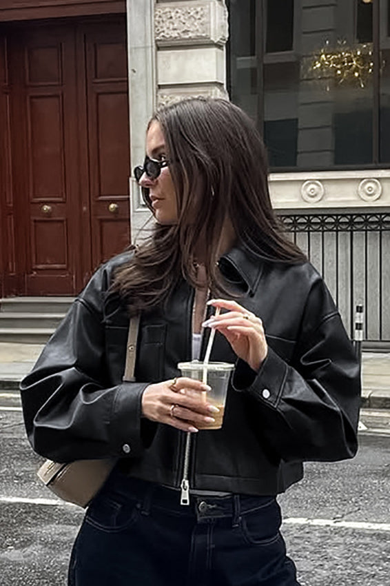 Lune London | Figure Matte Leather Short Jacket