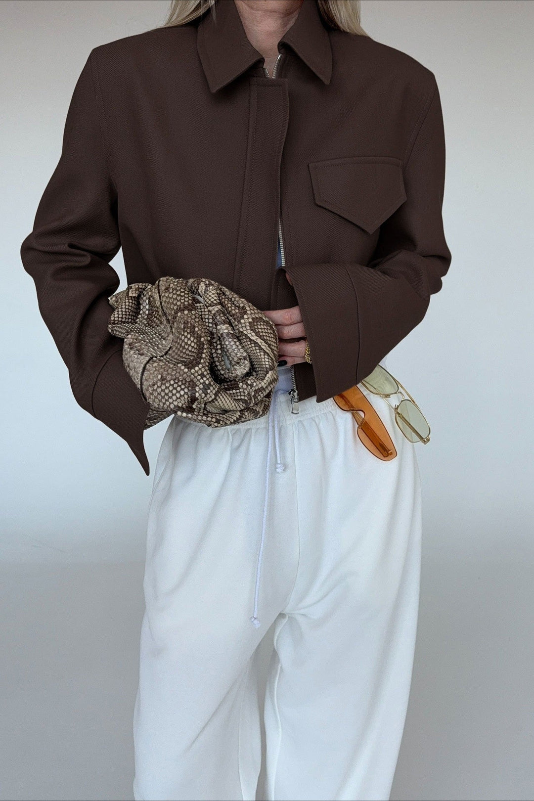 Lune London | Length Brown Zip Jacket