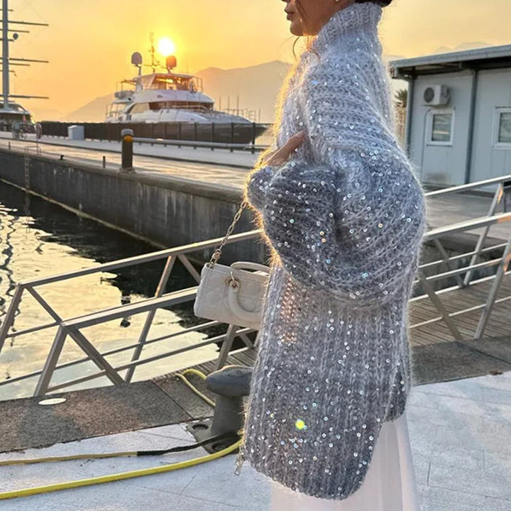 Lune London | Knit cardigan with glitter sequins