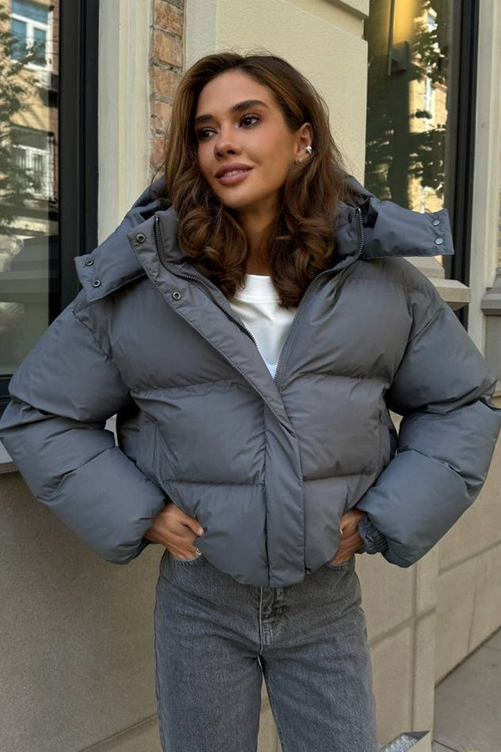 Lune London | Fit Cropped Hooded Puff Jacket