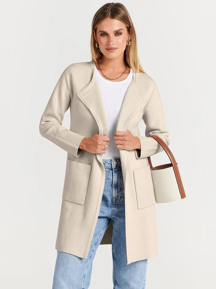 Lune London | Coat - Loose Fit - Knee Length - Wide Lapel - Minimalist Design