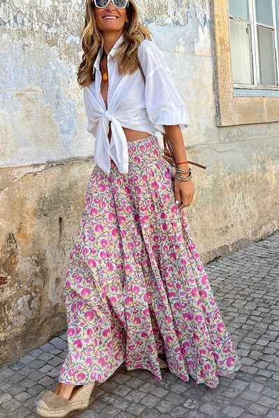 Lune London | Summer Long Skirts Boho Print