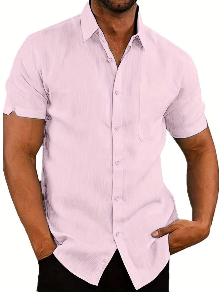 Chic und Stil | Classic Casual Short Sleeve Shirt with Buttons for Men