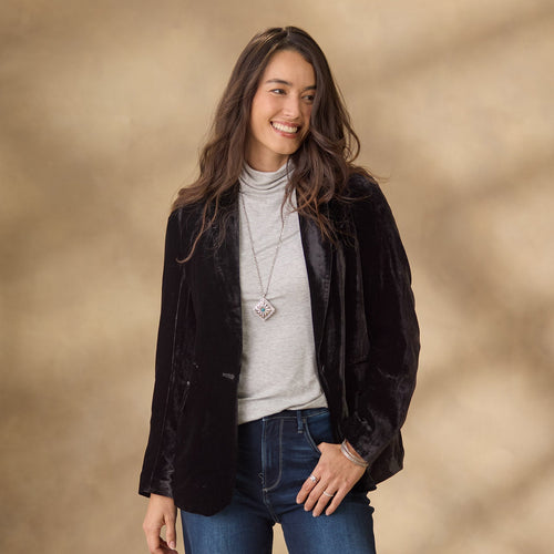 Lune London | Embroidered Velvet Autumn Jacket