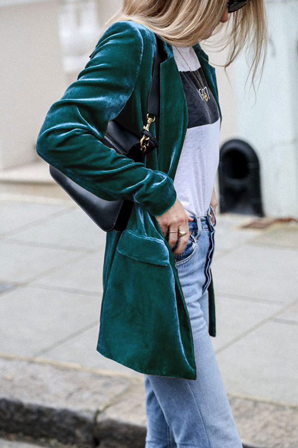 Lune London | Blazer Made Of Velvet In Street Style