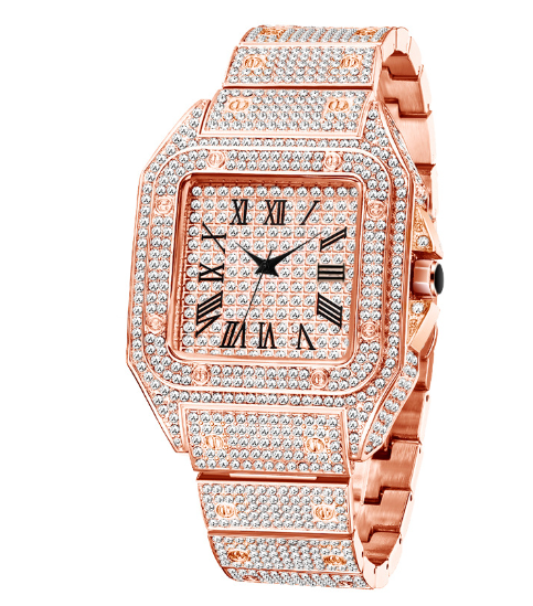Lune London | MISSFOX Square Watch Ice Out For Men