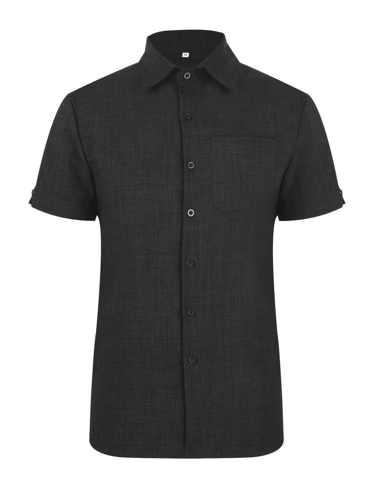 Chic und Stil | Classic Casual Short Sleeve Shirt with Buttons for Men