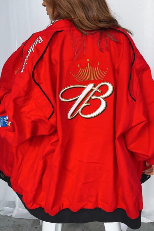 Lune London | Red Print Zip Jacket
