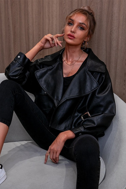 Lune London | Leather Long Sleeve Jacket