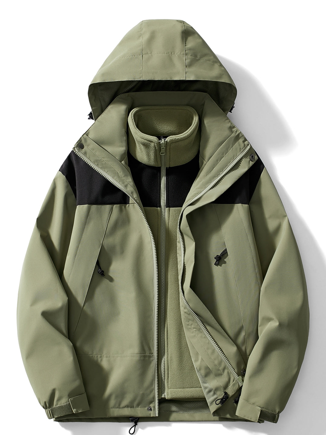 Chic Und Stil | 3-In-1 Fleece Winter Jacket with Hood for Women