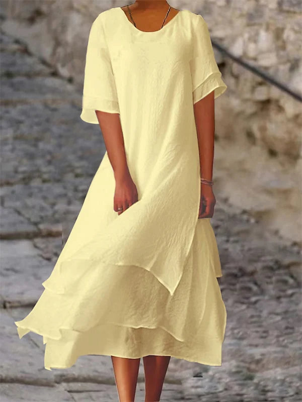 Lune London | Chic Elegance Block Slit Dress