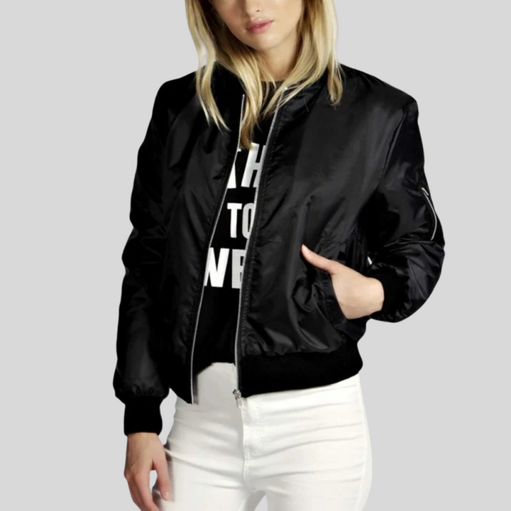 Lune London | Stylish women's bomber jacket with round neckline