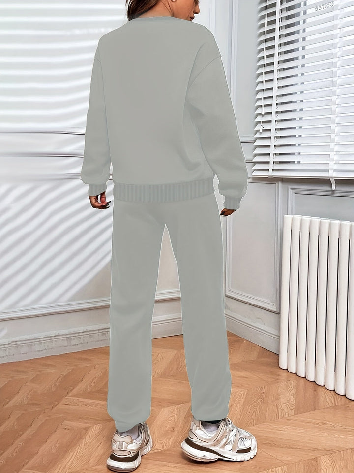 Lune London | Jogging Set - Oversized Sweatshirt & High-Waisted Jogger - Soft & Comfortable