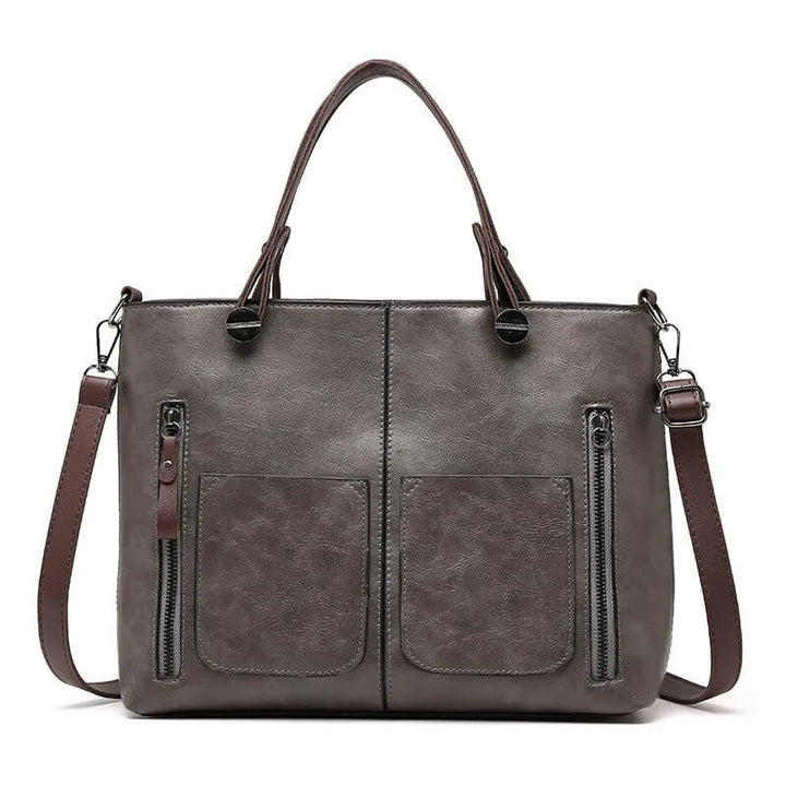 Lune London | Structured leather handbag with two compartments for women