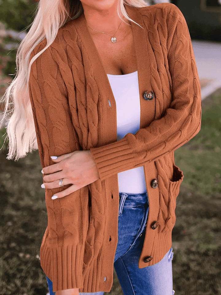 Lune London | Open Knit Cardigan with Cable Pattern