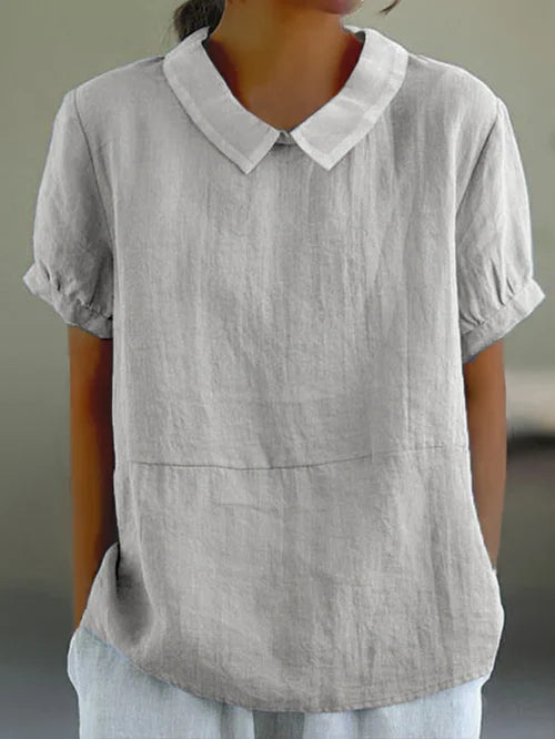 Lune London | Soft Cotton Linen Blouse for Women