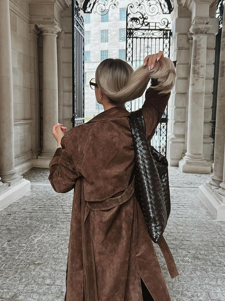 Lune London | Faux Suede Belt Trench