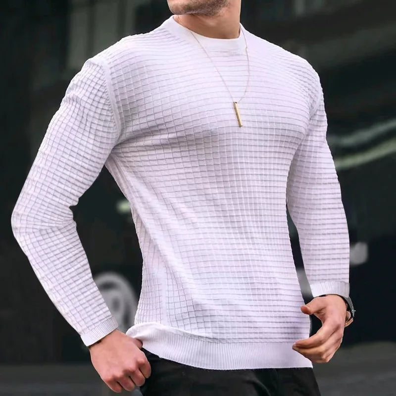 Lune London | Elegant Milano Slim Fit Structured Knit Sweater