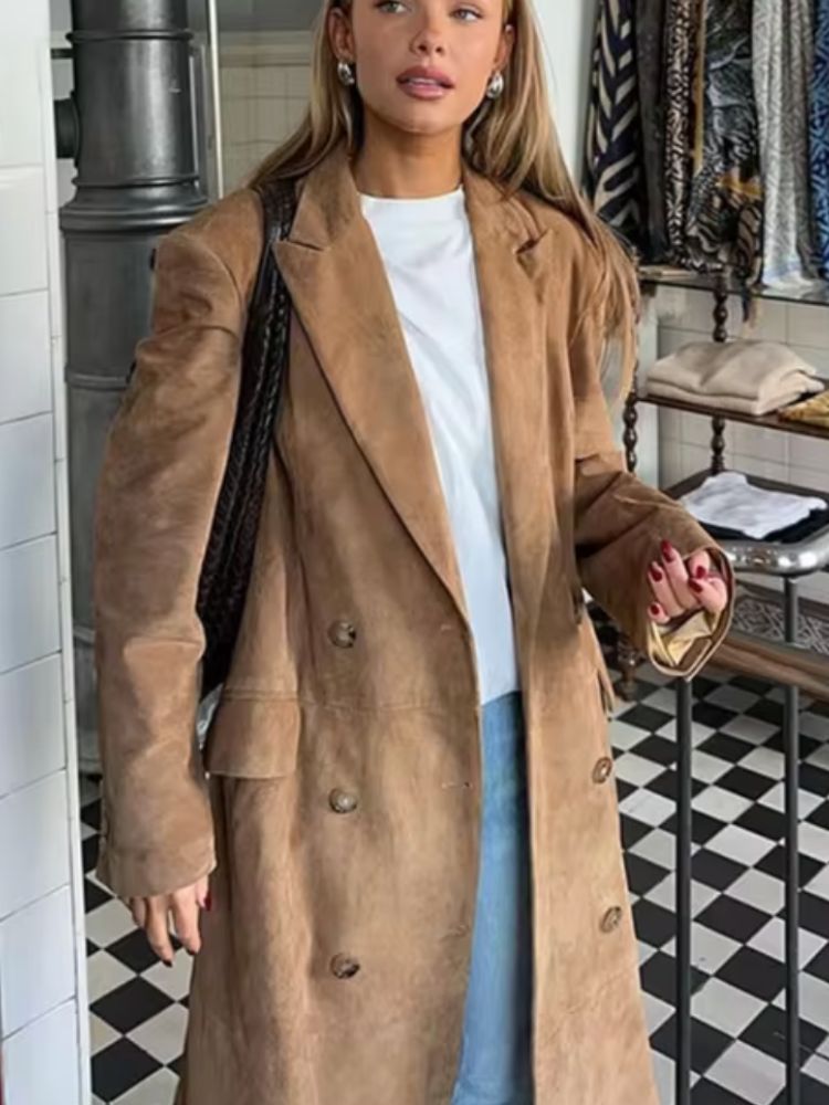 Lune London | Suede Coat for Women Emilie
