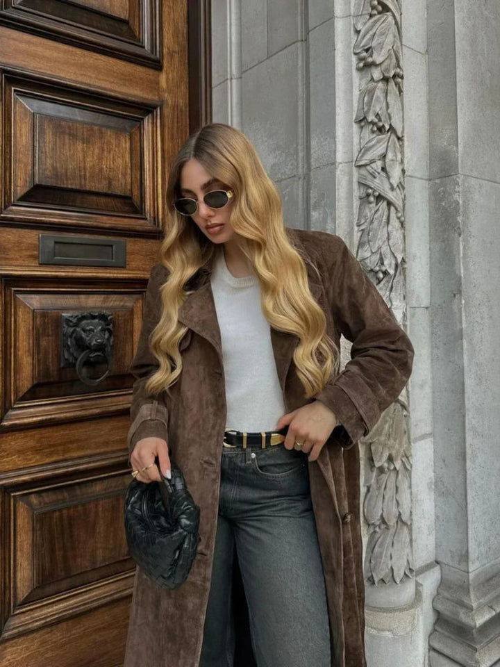 Lune London | Suede Coat for Women Emilie