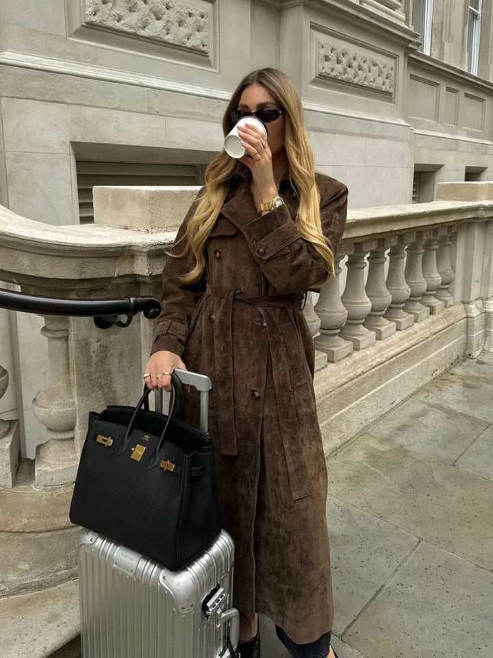 Lune London | Suede Coat for Women Emilie