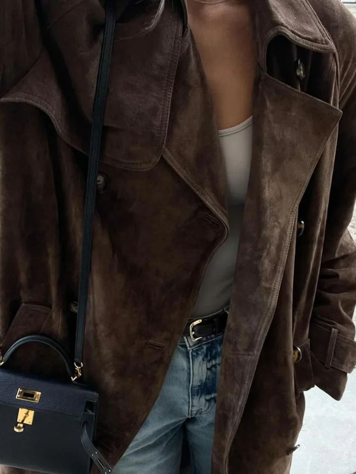 Lune London | Suede Coat for Women Emilie