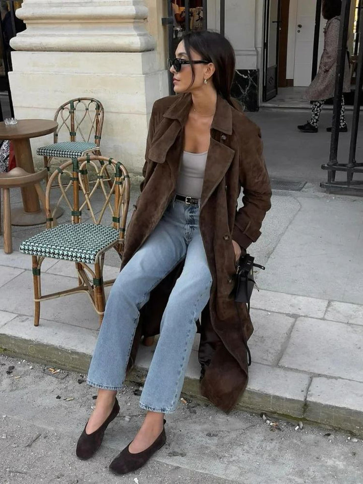 Lune London | Suede Coat for Women Emilie