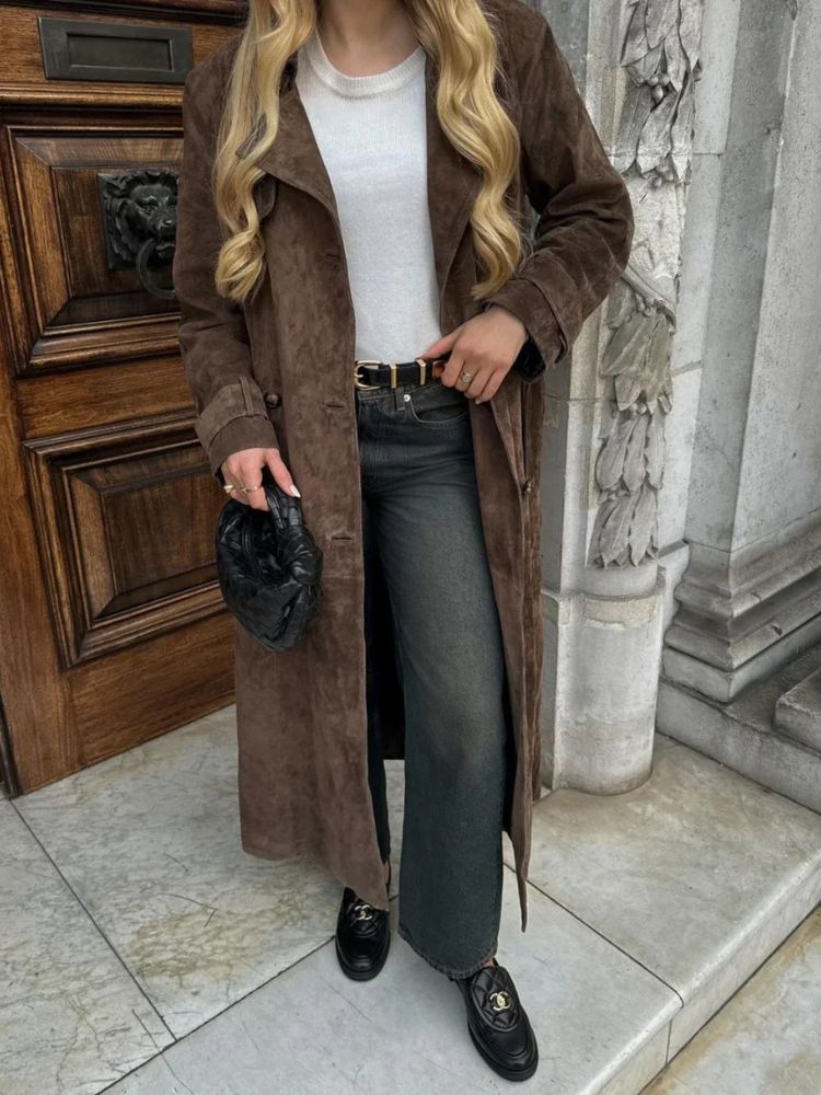 Lune London | Suede Coat for Women Emilie