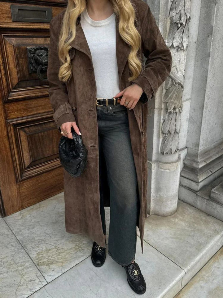Lune London | Suede Coat for Women Emilie