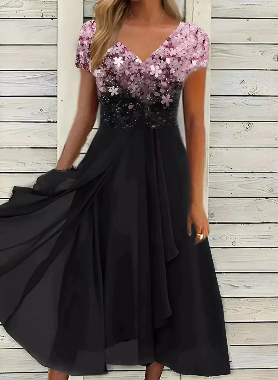 Lune London | Women's Elegant V-Neck Dress Evening Dress