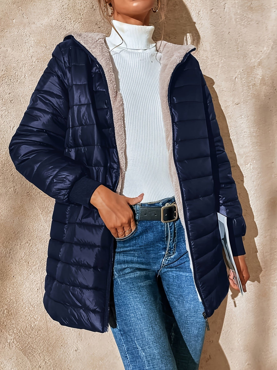 Lune London | Fleece lined jacket with zipper